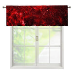 Red Stardust Universe Galaxy Space Print Window Valance