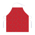 Red Stethoscope Pattern Print Adjustable Apron