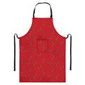 Red Stethoscope Pattern Print Bib Apron With Pocket