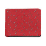 Red Stethoscope Pattern Print Bifold Wallet