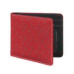 Red Stethoscope Pattern Print Bifold Wallet