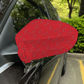 Red Stethoscope Pattern Print Car Side Mirror Covers