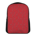 Red Stethoscope Pattern Print Casual Backpack