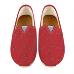 Red Stethoscope Pattern Print Casual Shoes