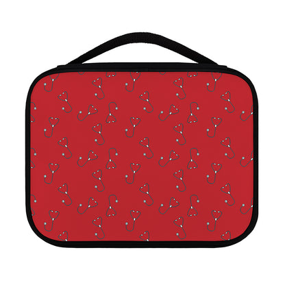 Red Stethoscope Pattern Print Classic Bible Case