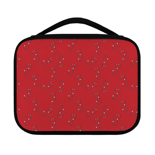 Red Stethoscope Pattern Print Classic Bible Case
