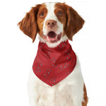 Red Stethoscope Pattern Print Dog Bandana