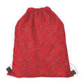 Red Stethoscope Pattern Print Drawstring Bag