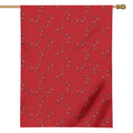Red Stethoscope Pattern Print House Flag