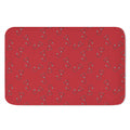 Red Stethoscope Pattern Print Indoor Door Mat
