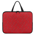 Red Stethoscope Pattern Print Laptop Sleeve With Handle