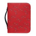 Red Stethoscope Pattern Print Leather Bible Cover