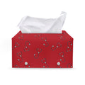 Red Stethoscope Pattern Print Leather Tissue Box Cover