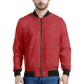 Red Stethoscope Pattern Print Men's Bomber Jacket