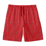 Red Stethoscope Pattern Print Men's Swim Trunks