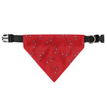 Red Stethoscope Pattern Print Over The Collar Dog Bandana