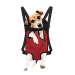 Red Stethoscope Pattern Print Pet Carrier Backpack