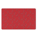 Red Stethoscope Pattern Print Polyester Doormat