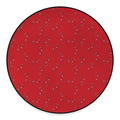 Red Stethoscope Pattern Print Round Floor Mat