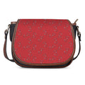 Red Stethoscope Pattern Print Saddle Bag