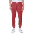 Red Stethoscope Pattern Print Joggers