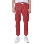 Red Stethoscope Pattern Print Scuba Joggers