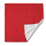 Red Stethoscope Pattern Print Silk Bandana