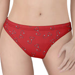 Red Stethoscope Pattern Print Women's Thong
