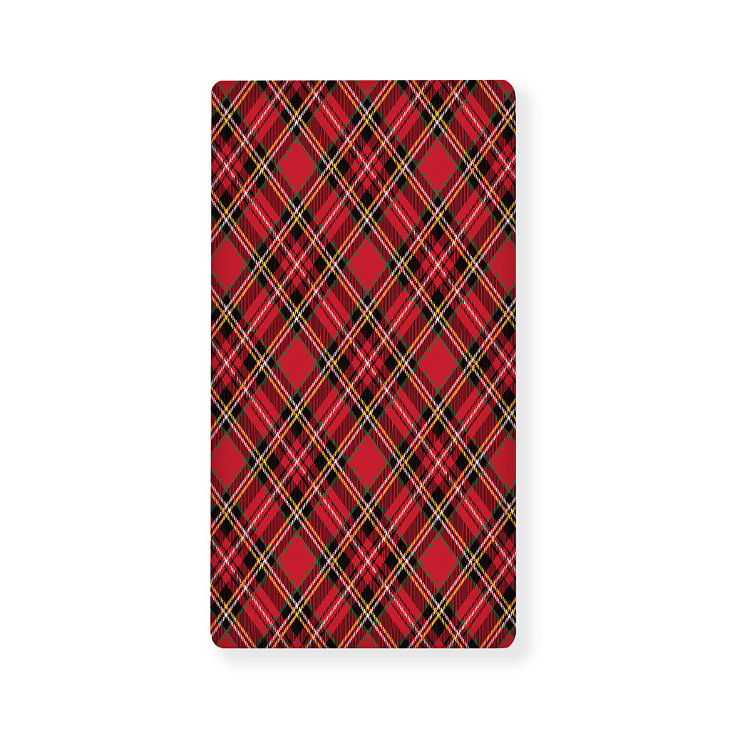 Red Stewart Tartan Pattern Print Baby Crib Sheet