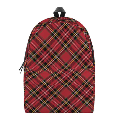 Red Stewart Tartan Pattern Print Backpack