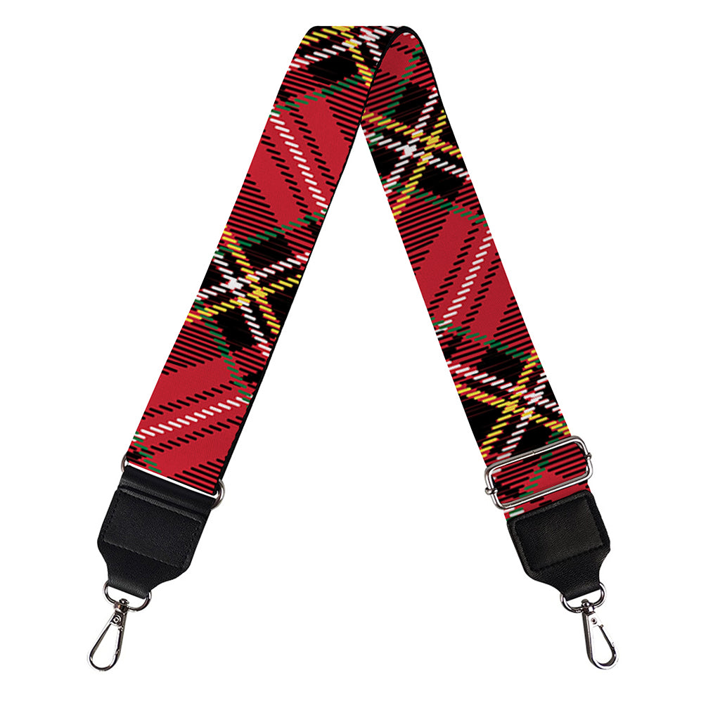 Red Stewart Tartan Pattern Print Bag Strap