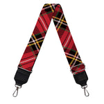 Red Stewart Tartan Pattern Print Bag Strap