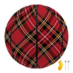 Red Stewart Tartan Pattern Print Basketball