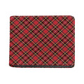 Red Stewart Tartan Pattern Print Bifold Wallet