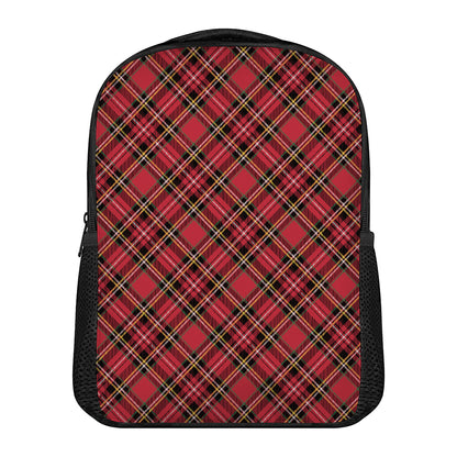 Red Stewart Tartan Pattern Print Casual Backpack