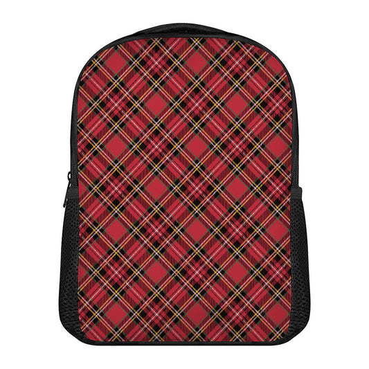 Red Stewart Tartan Pattern Print Casual Backpack