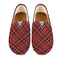 Red Stewart Tartan Pattern Print Casual Shoes