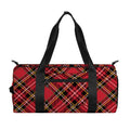 Red Stewart Tartan Pattern Print Gym Bag