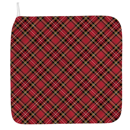 Red Stewart Tartan Pattern Print Hand Towel