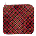 Red Stewart Tartan Pattern Print Hand Towel