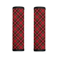 Red Stewart Tartan Pattern Print Handle Covers
