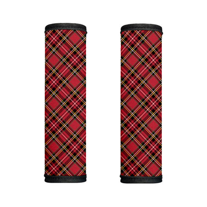 Red Stewart Tartan Pattern Print Handle Covers