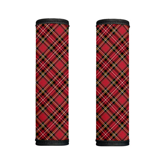 Red Stewart Tartan Pattern Print Handle Covers