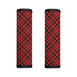 Red Stewart Tartan Pattern Print Handle Covers