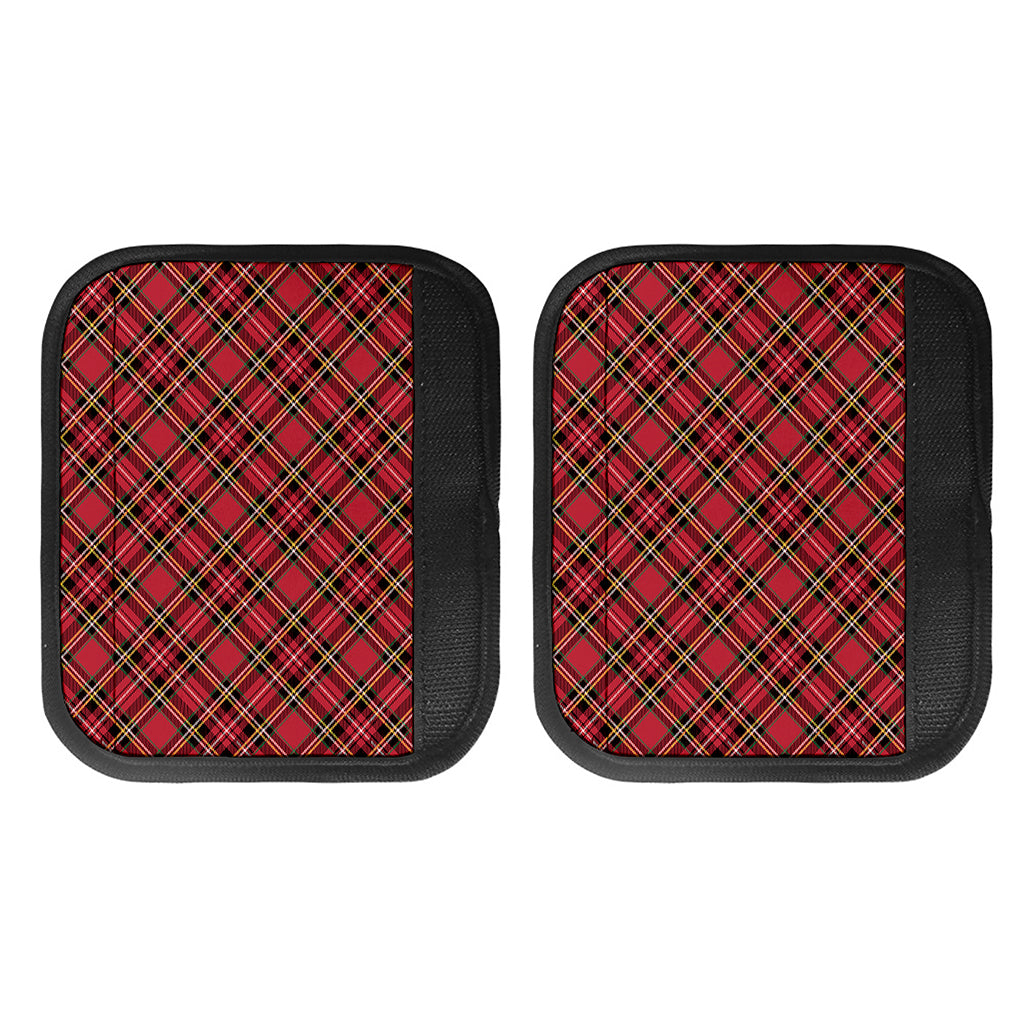 Red Stewart Tartan Pattern Print Handle Covers