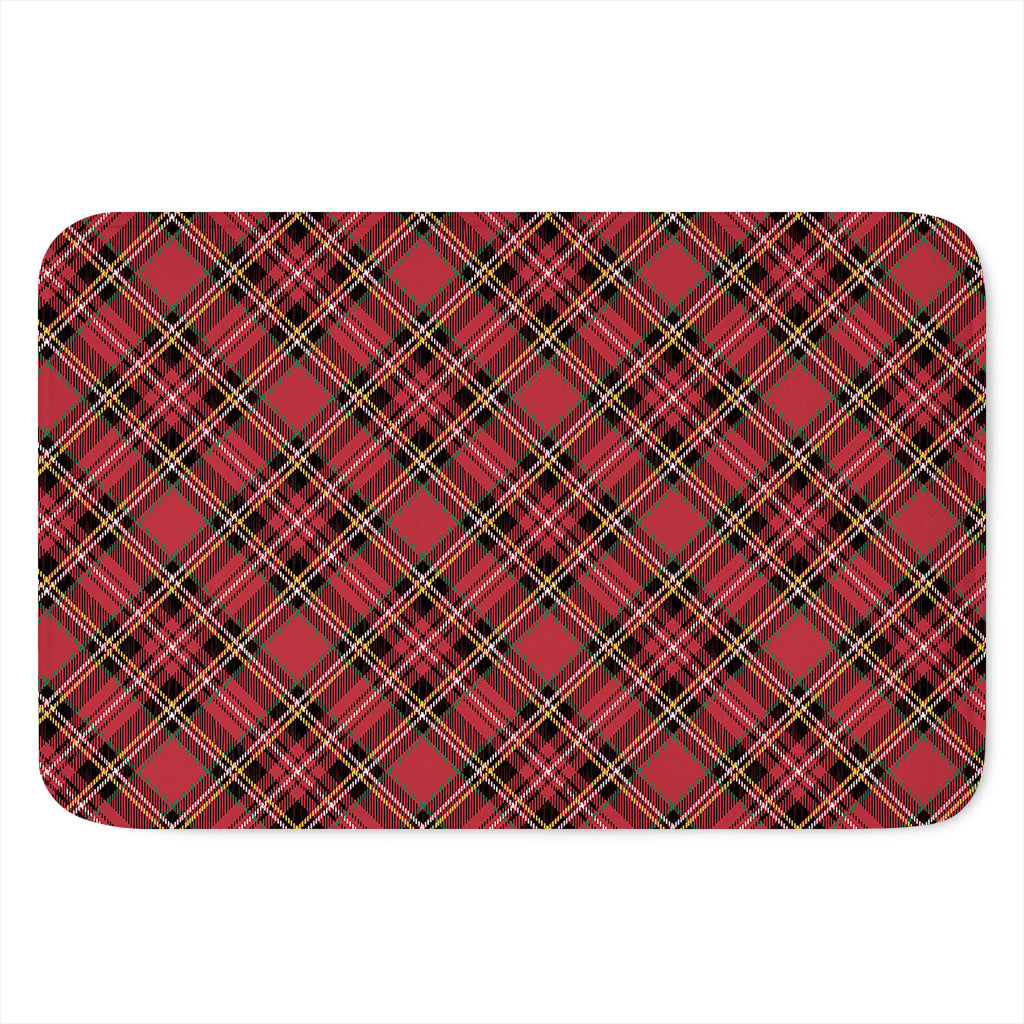 Red Stewart Tartan Pattern Print Indoor Door Mat