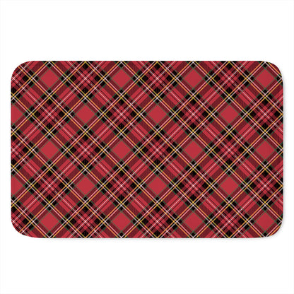 Red Stewart Tartan Pattern Print Indoor Door Mat