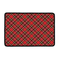 Red Stewart Tartan Pattern Print Kitchen Mat
