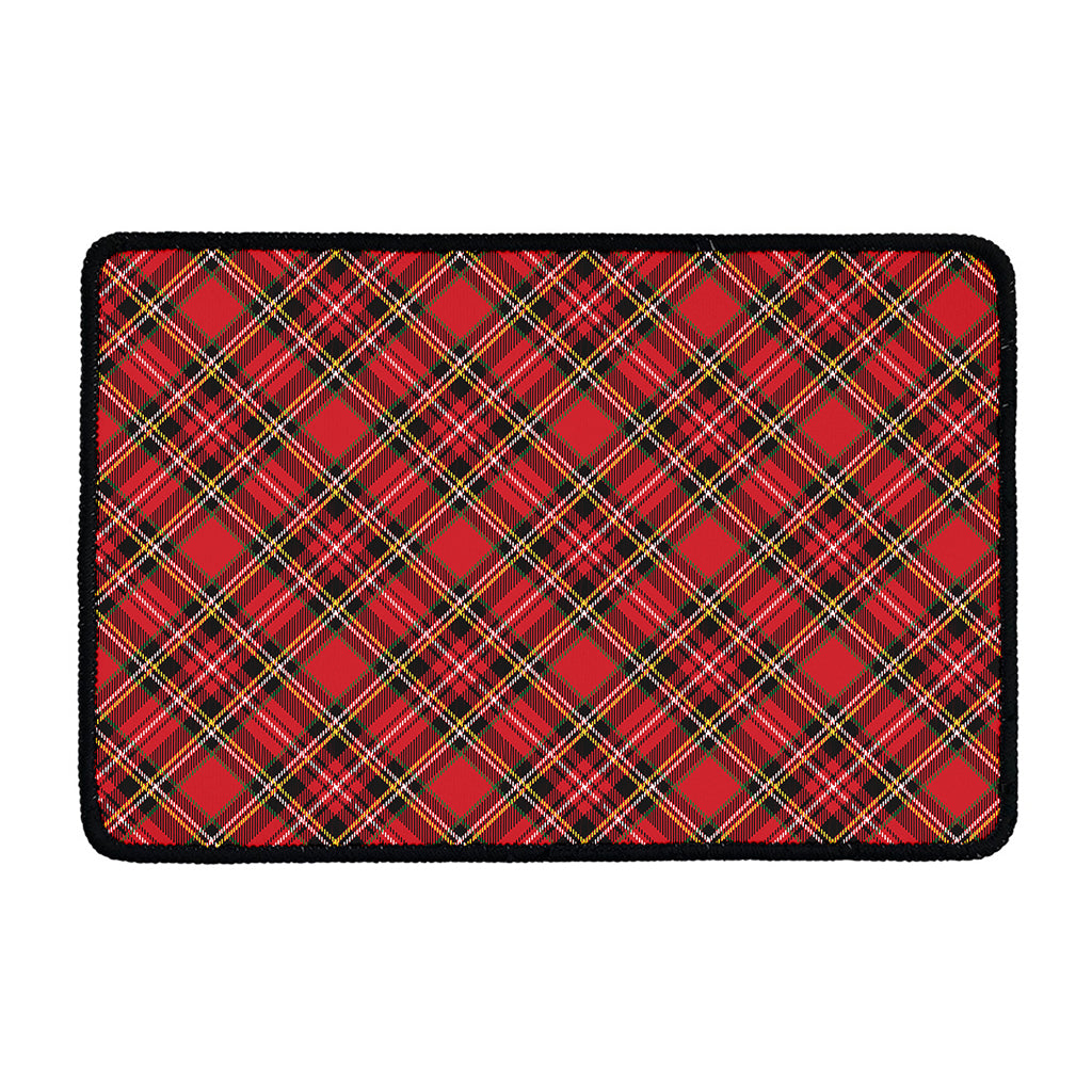 Red Stewart Tartan Pattern Print Kitchen Mat