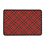 Red Stewart Tartan Pattern Print Kitchen Mat